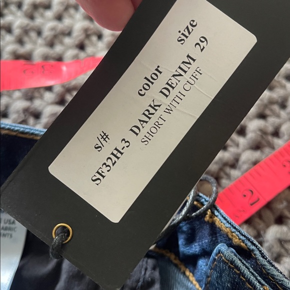 Just Black Midnight Blue Distressed Jean Shorts - Picture 5 of 5